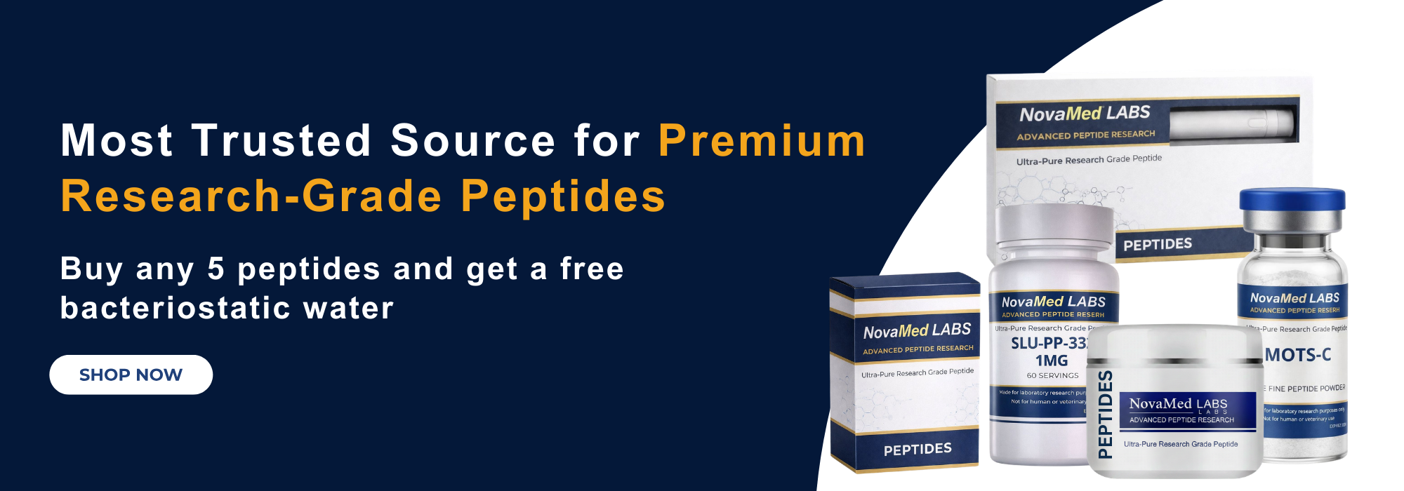 Buy Any 5 Peptides & Get A Free Bottle of Bacteriostatic Water (8)